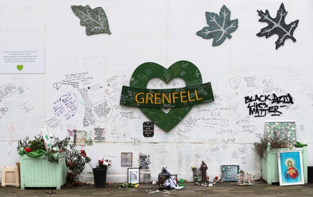 Grenfell Tower stockThe Grenfell Memorial Wall (Jonathan Brady/PA)