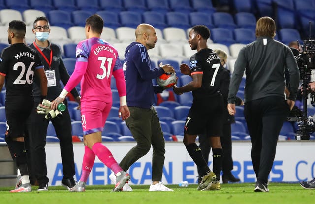 Pep Guardiola was delighted with Raheem Sterling 