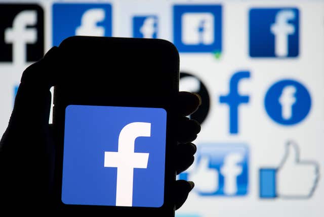 The logo of Facebook displayed on a smartphone (Dominic Lipinski/PA)