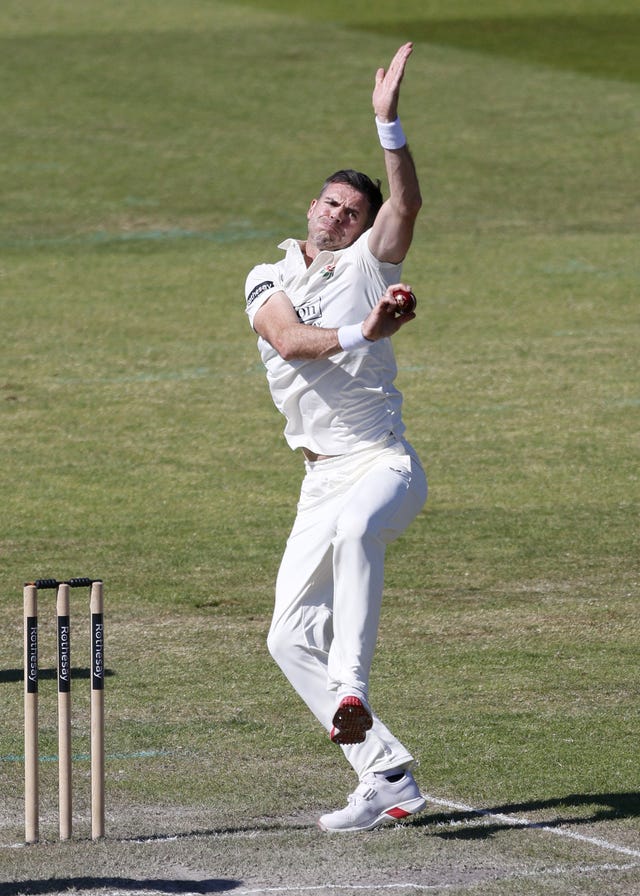 Sir James Anderson bowls