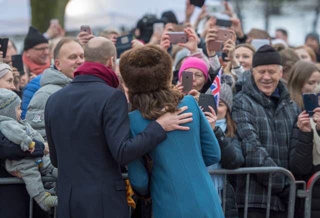 The Duke and Duchess of Cambridge pose for a photo (Arthur Edwards/The Sun/PA) 