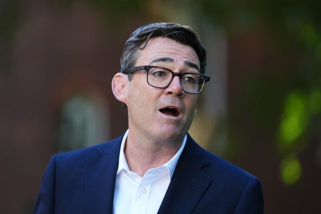 Prime Minister Andy Burnham gives a speech during a reception at No 10 Downing Street