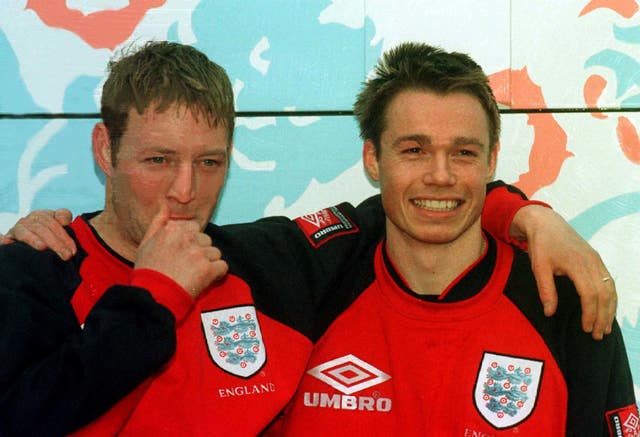 Blackburn and England teammates David Batty, left, and Graeme Le Saux