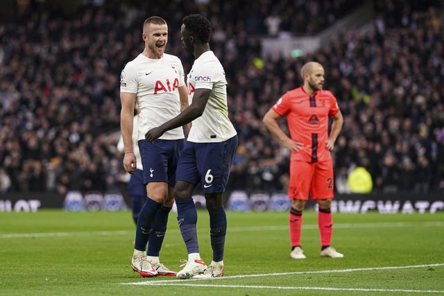 Davinson Sanchez celebrates scoring