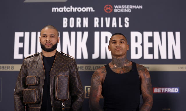 Conor Benn, right, was due to fight Chris Eubank Jr in October
