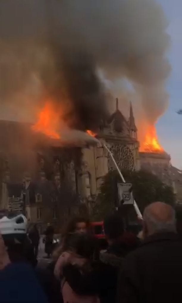 Fire at Notre-Dame Cathedral in Paris