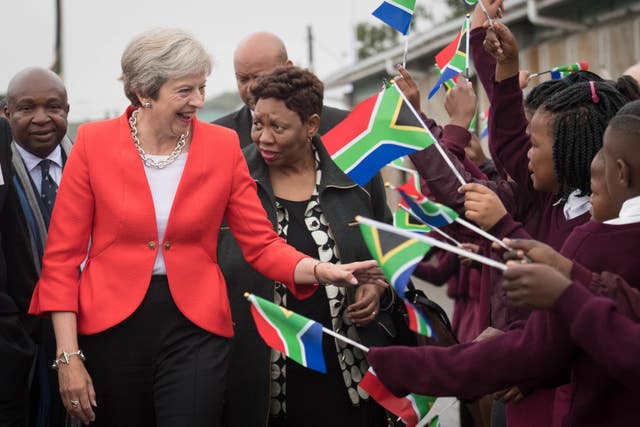 Theresa May trip to Africa