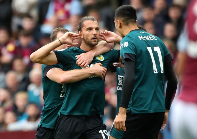 Former West Brom striker Jay Rodriguez scored in Burnley's 2-2 draw at Aston Villa