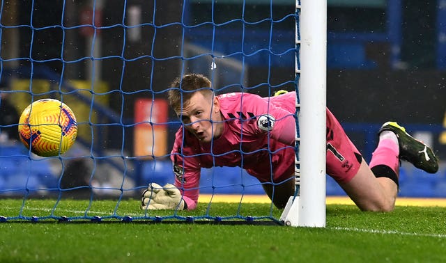 Jordan Pickford cannot stop the ball going over the line