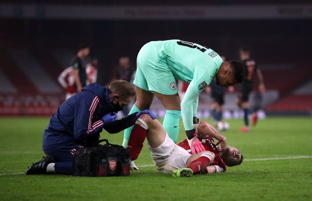 Gabriel Martinelli  suffered his latest injury as Arsenal were outclassed