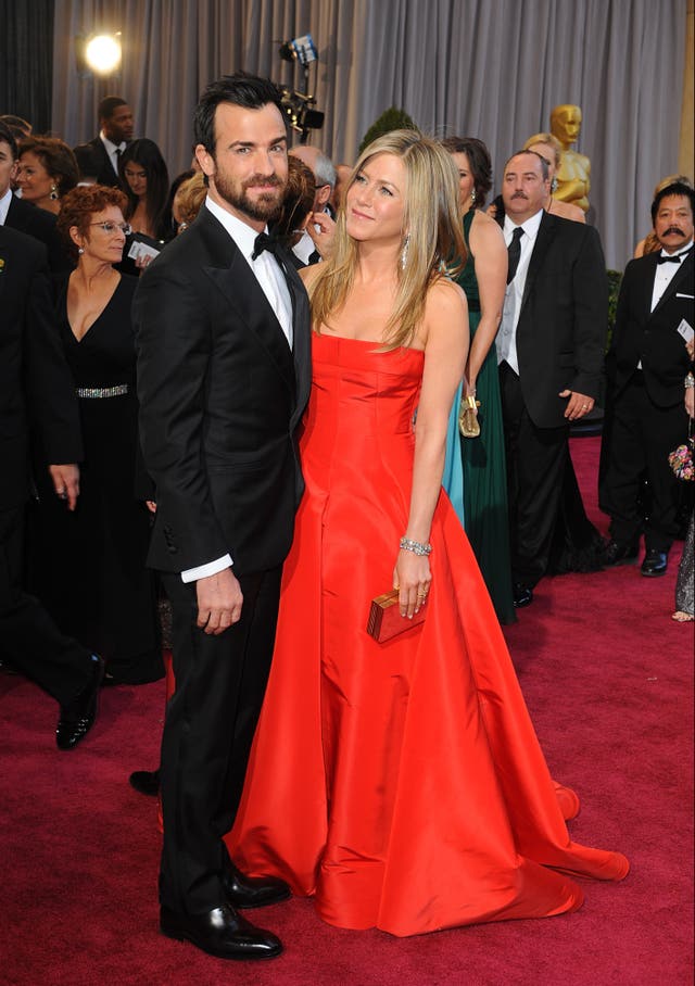 Justin Theroux and Jennifer Aniston at the Oscars
