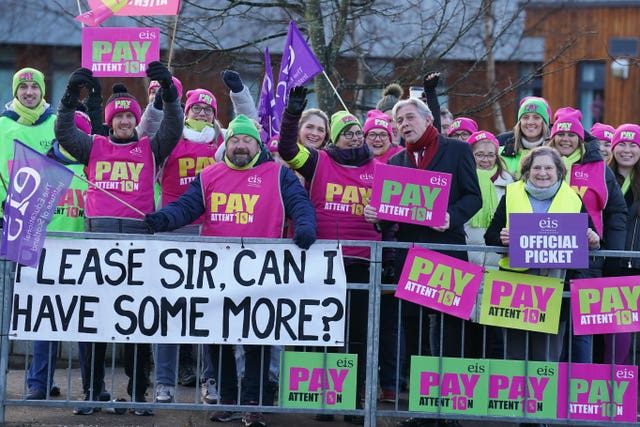 Striking teachers