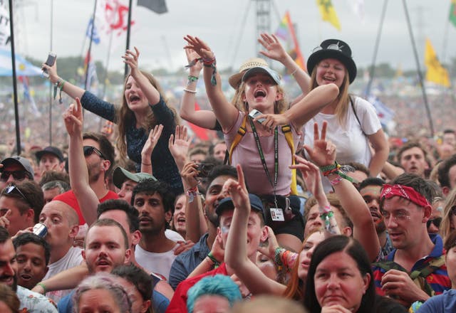 Crowds at Glastonbury