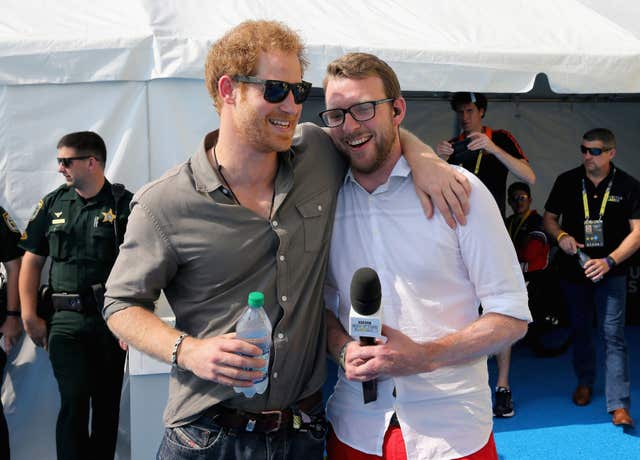 Prince Harry with JJ Chalmers
