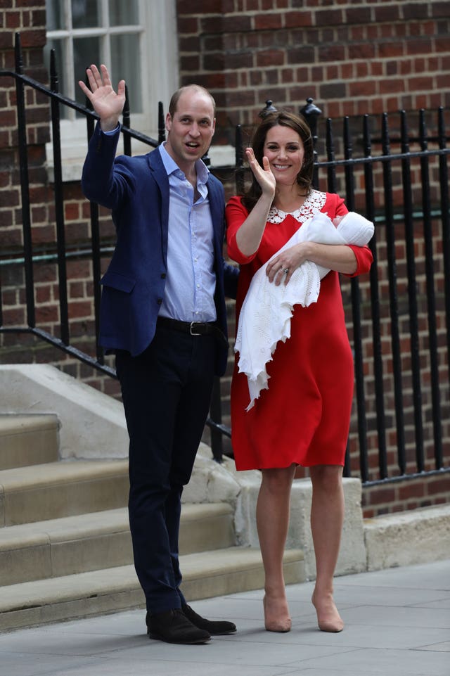 The Duke and Duchess of Cambridge and their newborn son outside the Lindo Wing at St Mary’s Hospital