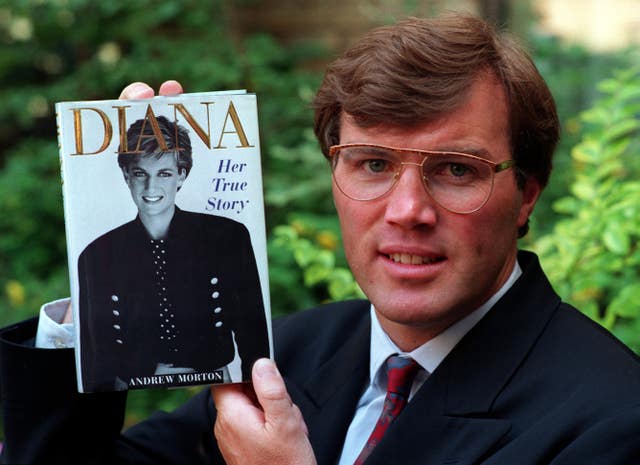 Andrew Morton in 1992 with his controversial biography of Diana (PA)