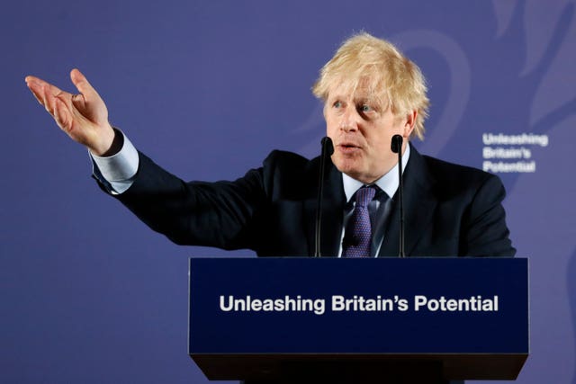 Boris Johnson set out the UK position at the Old Royal Naval College Greenwich, London