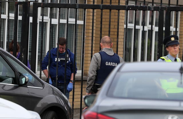 Members on An Garda at the scene in Darndale