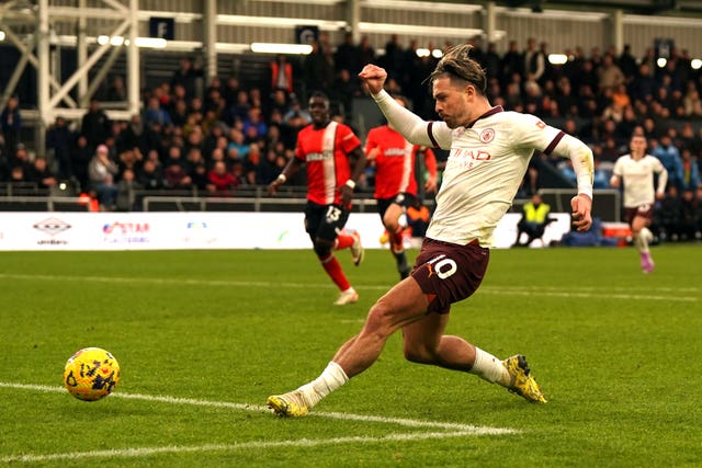 Jack Grealish scores Manchester City''s winner at Luton