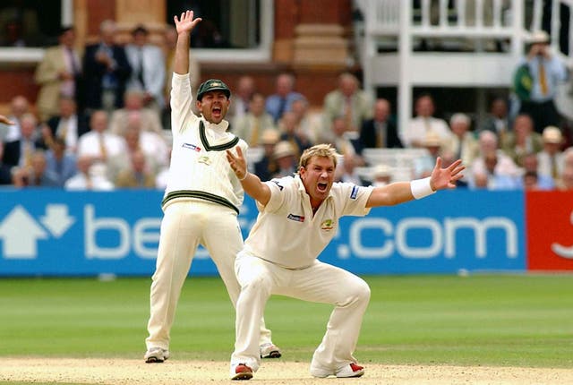 Warne, right, was named Wisden Leading Cricketer in the World in 2004