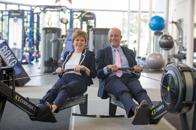Stewart Harris, right, is the chief executive of sportscotland