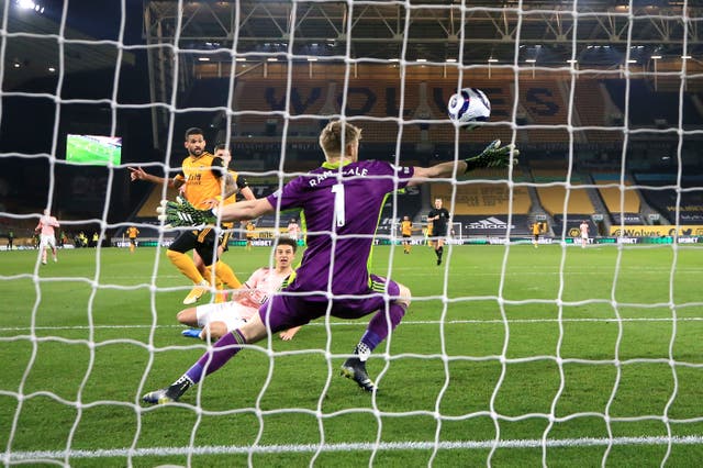 Willian Jose, left, scored his first Wolves goal