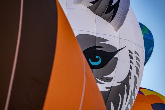 Close-up of balloon with eye design