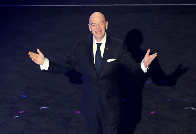 Gianni Infantino looking ahead