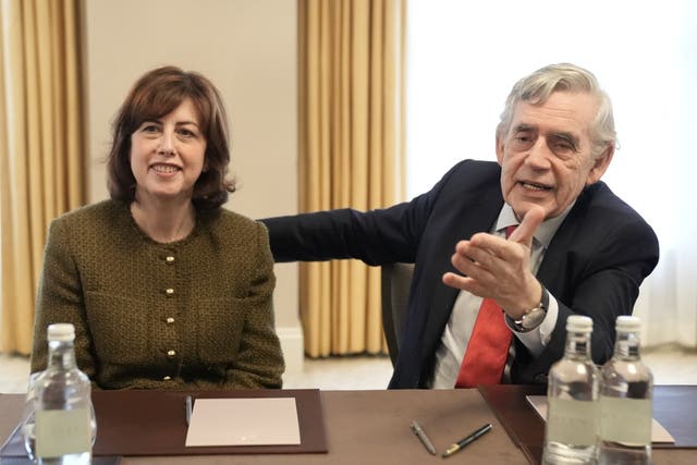 Lucy Powell and Gordon Brown