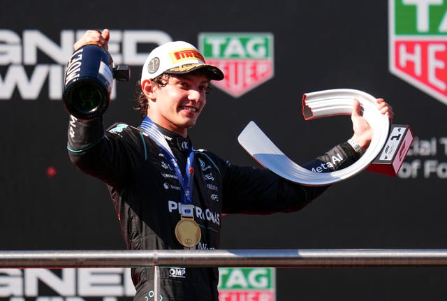 Kimi Antonelli celebrates