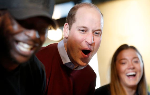 William playing table football during a Heads Up event in London. Frank Augstein/PA Wire