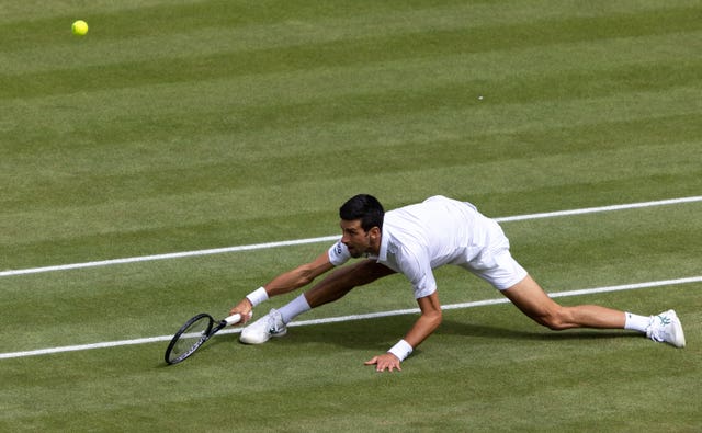 Novak Djokovic shows his agility