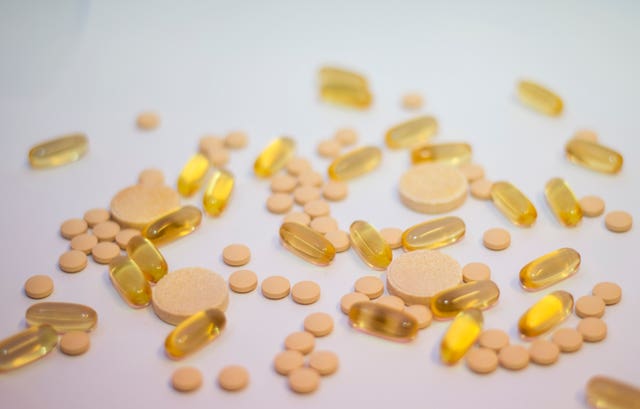 Omega-3 capsules and other supplements (Charlotte Ball/PA)