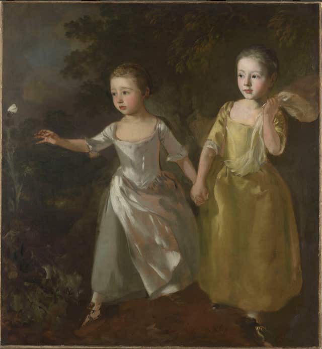 Handout image issued by the National Portrait Gallery of The Painter’s Daughters Chasing A Butterfly by Thomas Gainsborough, which will feature in the exhibition 