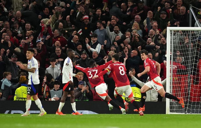 Harry Maguire sparked bedlam with his extra-time winner against Lyon a fortnight ago