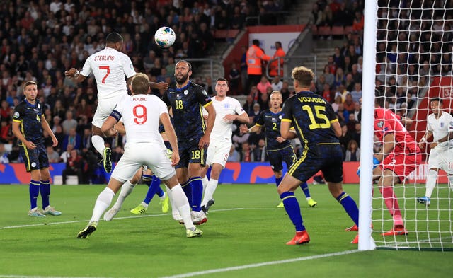 Sterling scores against Kosovo