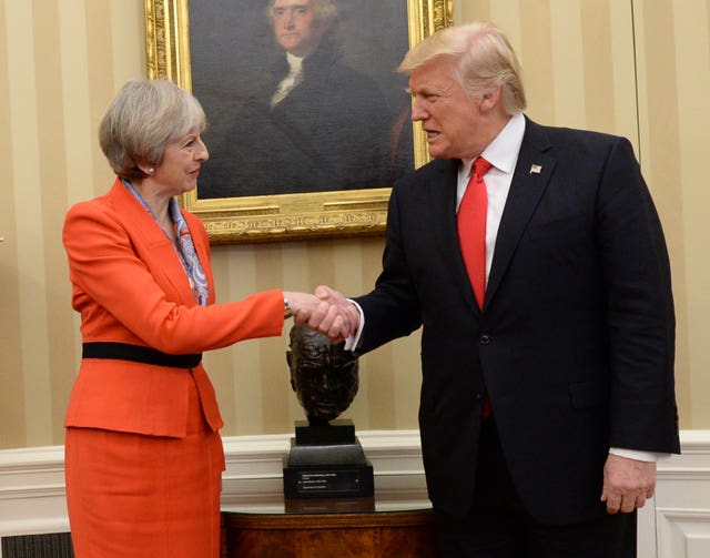 Theresa May meets Donald Trump