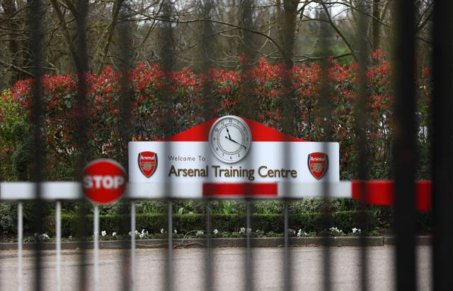 Arsenal's training ground was shut