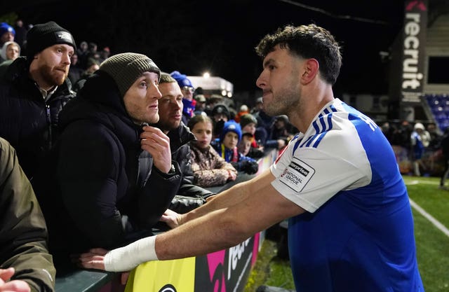 Sam Heathcote after the FA Cup fourth-round match