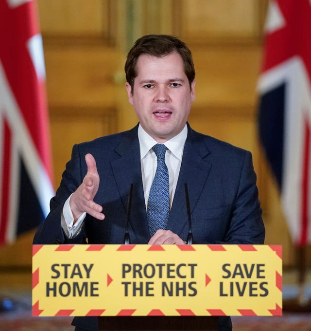 Housing Secretary Robert Jenrick during the latest Downing Street briefing