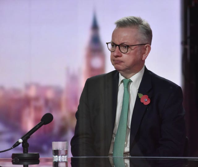 Michael Gove says the new lockdown measures could be extended beyond the start of December