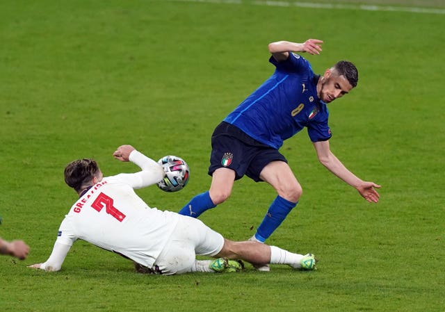 This Jorginho challenge on Jack Grealish in the final created controversy