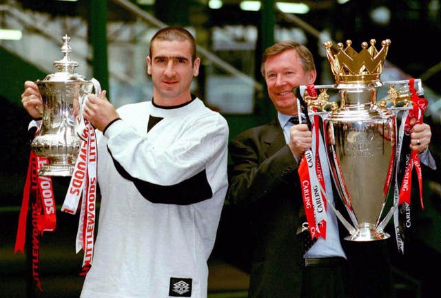 Eric Cantona (left) became a central figure within the United squad after being signed by Sir Alex Ferguson in November 1992. (Peter Wilcock/PA Images)