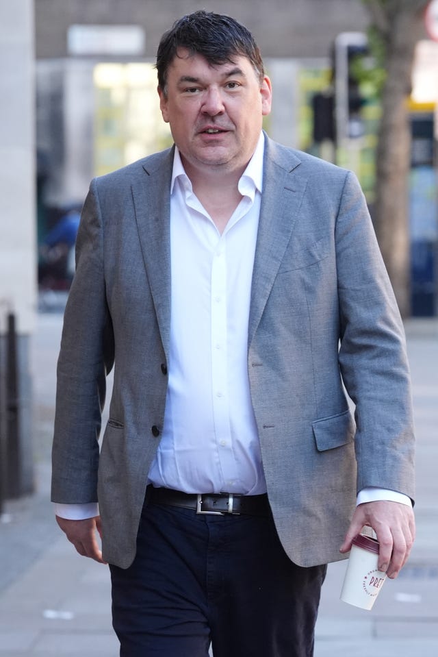 Father Ted co-creator Graham Linehan arriving at Westminster Magistrates’ Court, London, last month.