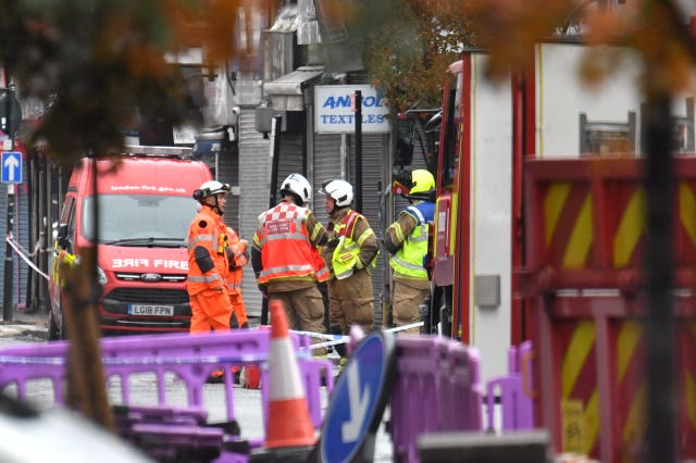 Suspected gas explosion in Ealing