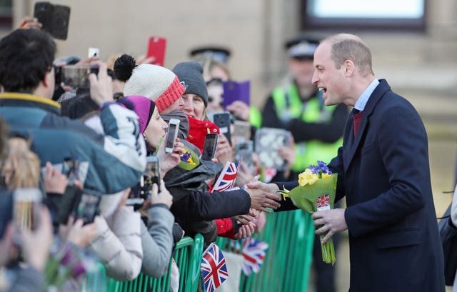 William and Kate met with locals from the community during their first visit (Danny Lawson/PA)