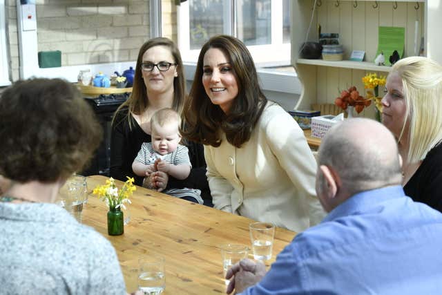 The Duchess of Cambridge at Pegasus Primary School to learn about the work of the charity Family Links (Arthur Edwards/The Sun/PA)