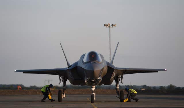 An F-35 jet at RAF Marham