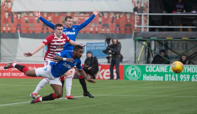 Jermain Defoe scores in Rangers' win against Hamilton