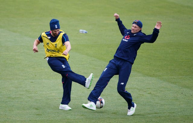 Mark Wood (left) is taking aim against the West Indies.